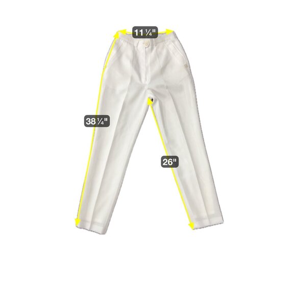 Vintage Pioneer Ladies Original White Tapered High Waisted Pleated Pants - Picture 6 of 8